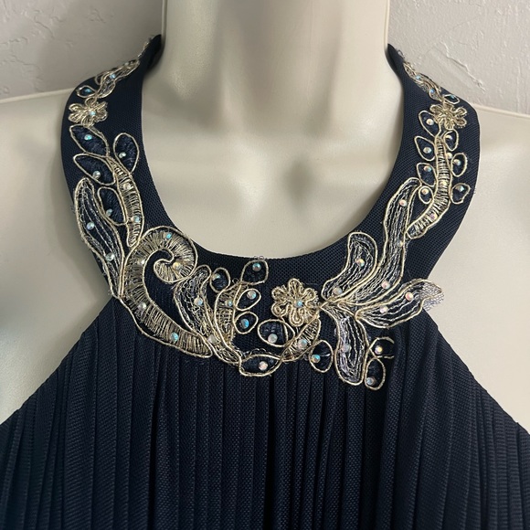 Betsy & Adam Navy Gown - Picture 1 of 12